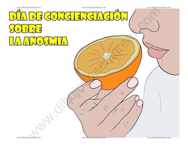 Dia de Concienciación sobre la Anosmia dibujo a color y para colorear